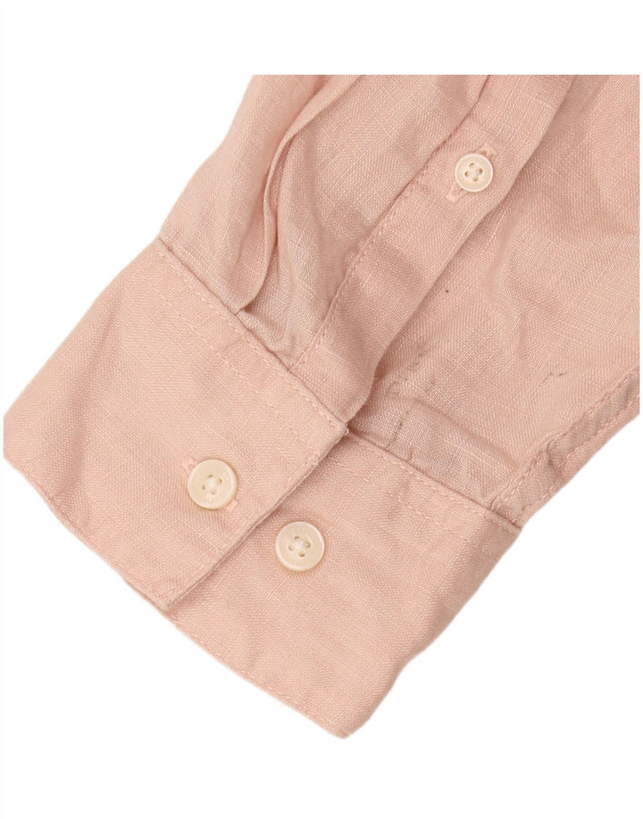 Timberland Mens Slim Fit Camisa XL Linho Rosa