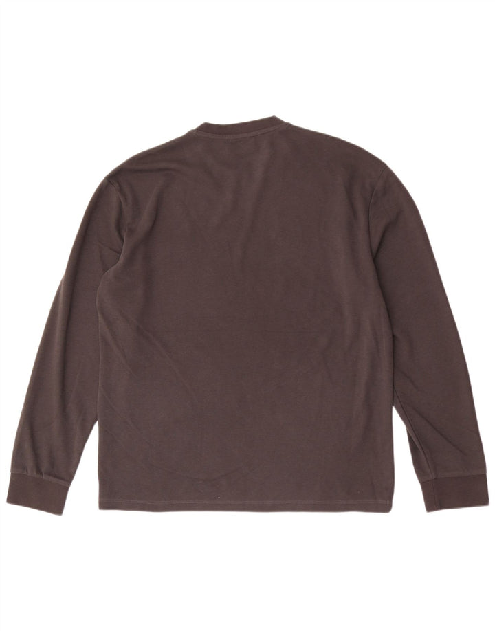 Gas Mens Top Manga Longa Grande Cinza