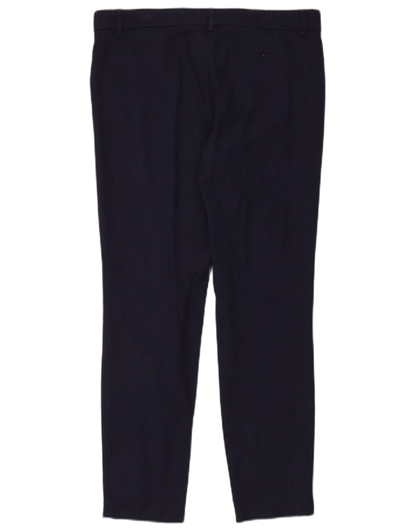 Calça feminina casual justa Henry Cottons IT 48 XL W34 L30 algodão azul marinho