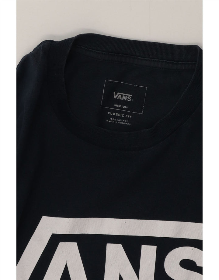 Camiseta masculina VANS Classic Fit Graphic Top Médio Azul Marinho Algodão