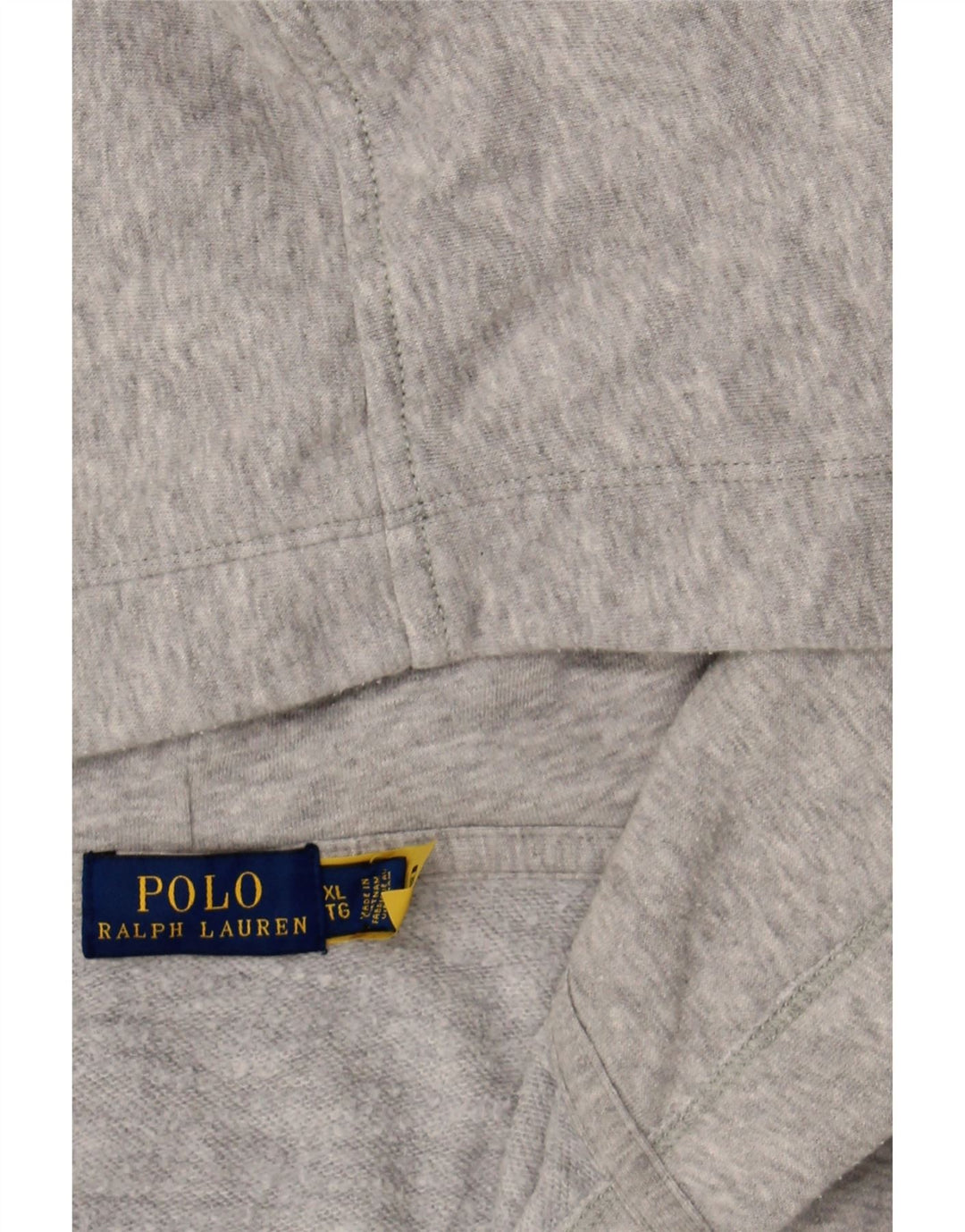 POLO RALPH LAUREN Womens Oversized Crop Hoodie Jumper UK 18 XL Grey Cotton Vintage Polo Ralph Lauren and Second-Hand Polo Ralph Lauren from Messina Hembry 