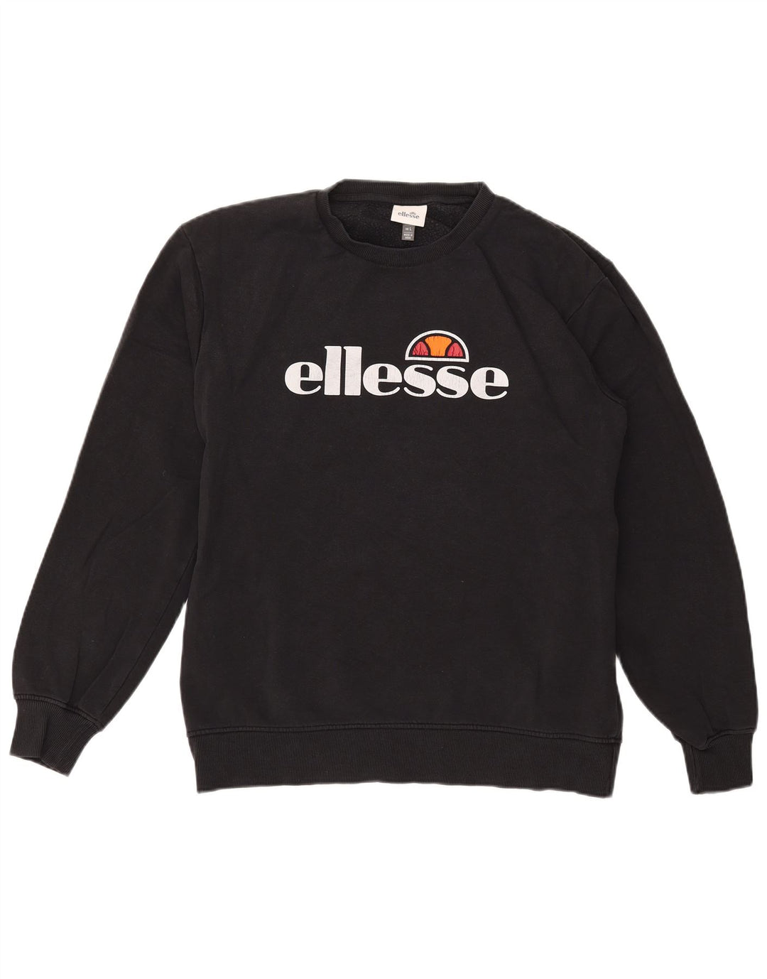 ELLESSE moletom gráfico masculino jumper grande algodão preto