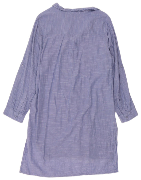 Vestido camisa feminino Marks & Spencer Reino Unido 14 grande algodão azul