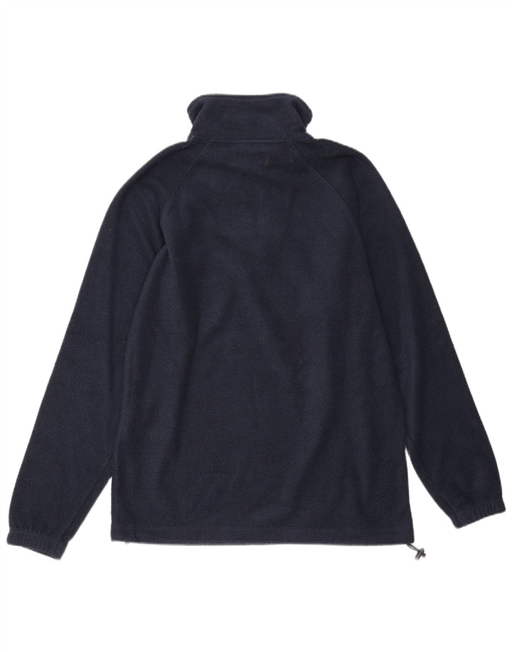 Kappa Mens Zip Neck Fleece Jumper Pequeno Poliéster Azul Marinho