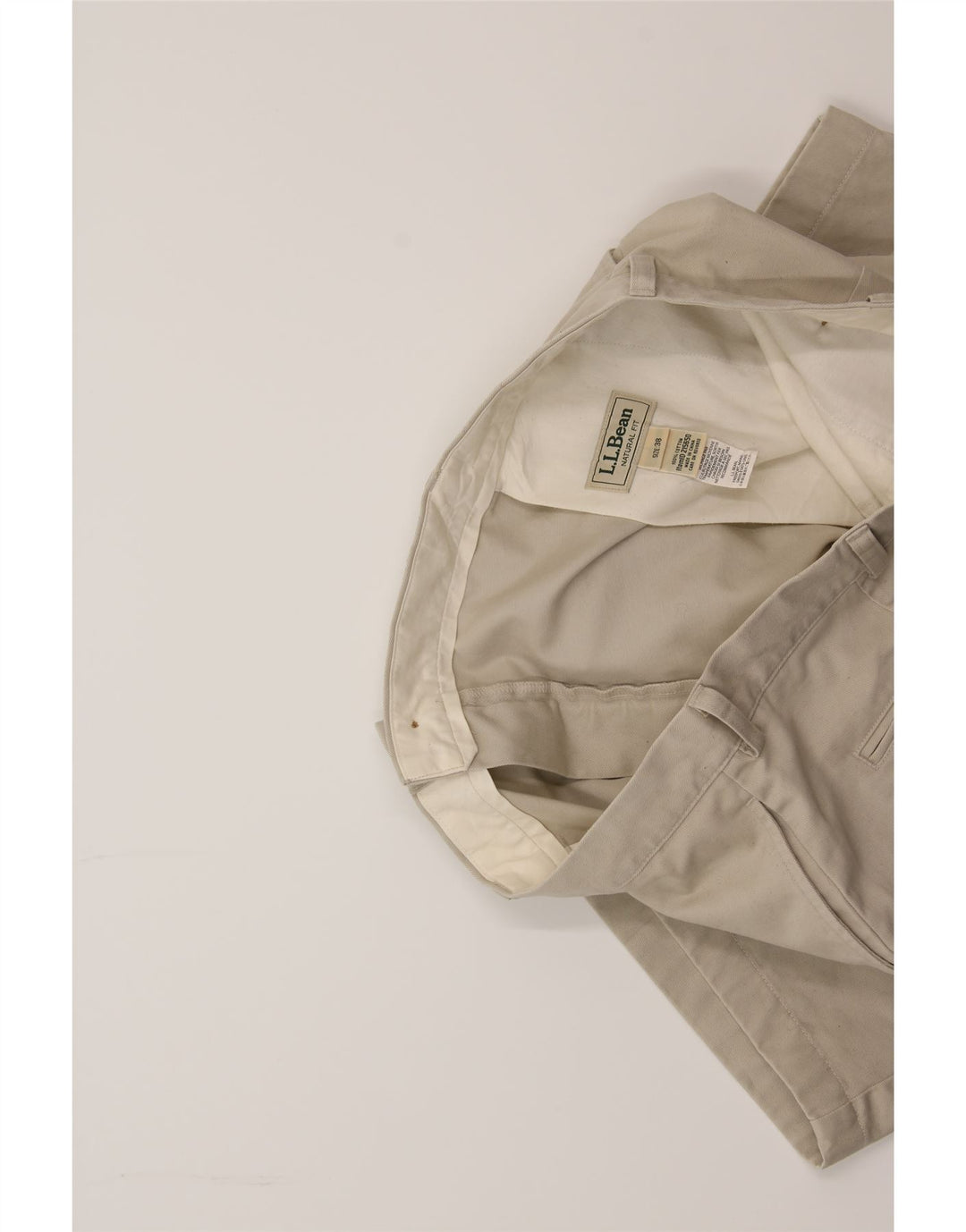 L.L.BEAN Mens Chino Shorts W38 XL  Beige Cotton Vintage L.L.Bean and Second-Hand L.L.Bean from Messina Hembry 