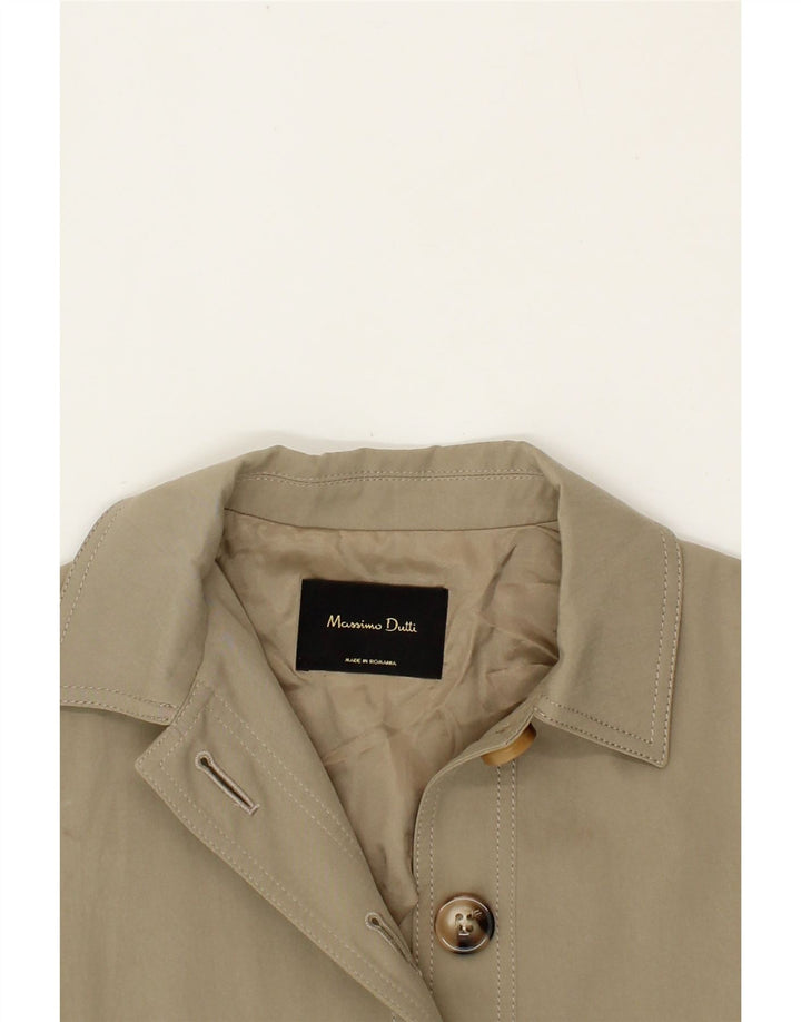 MASSIMO DUTTI Womens Overcoat UK 14 Medium Khaki Vintage Massimo Dutti and Second-Hand Massimo Dutti from Messina Hembry 