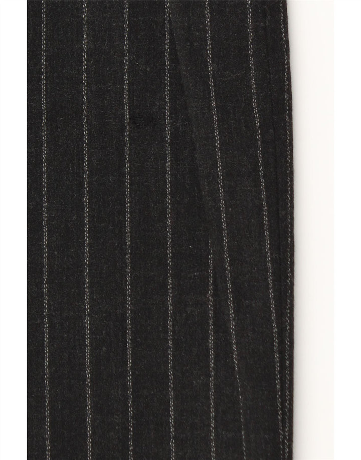 Saia lápis feminina LOUISE KENNEDY UE 38 médio W28 lã listrada preta