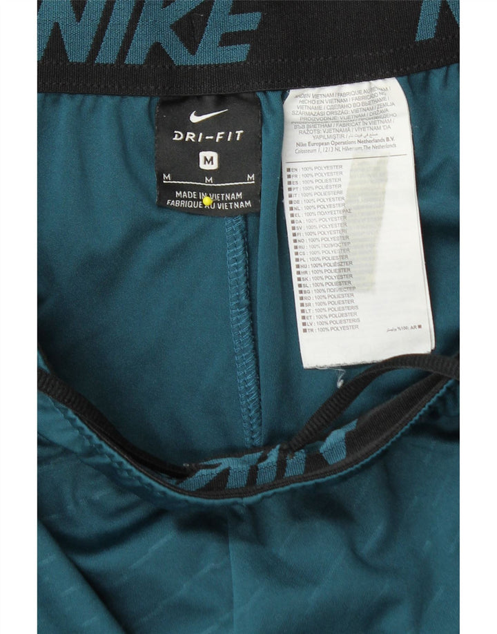 Shorts esportivos gráficos masculinos Nike Dri Fit poliéster listrado azul médio