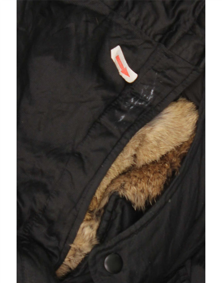 Jaqueta acolchoada com capuz feminina Pal Zileri IT 50 XL poliéster preto