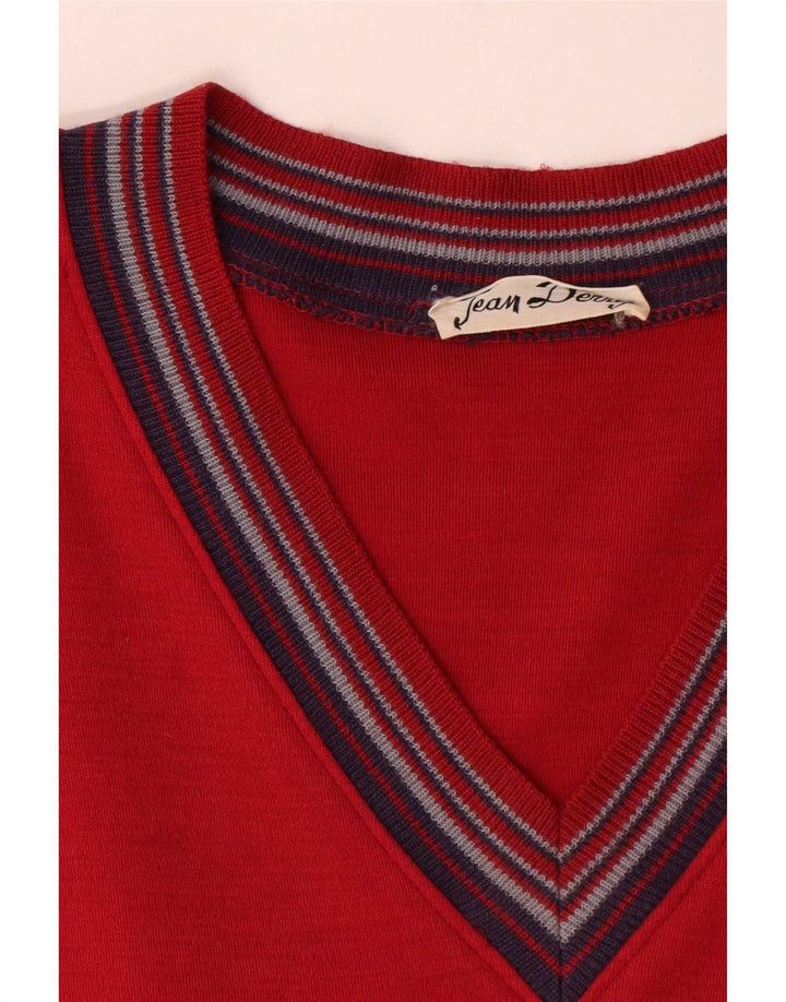Vestido vintage feminino linha A UK 12 vermelho médio