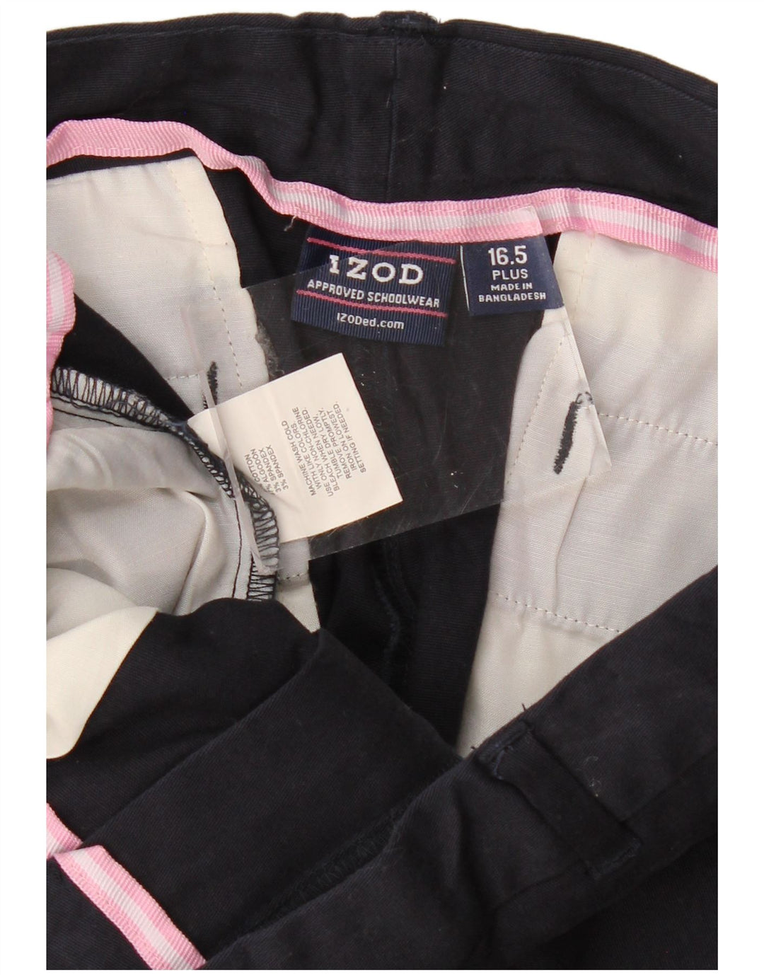 Calça Chino Reta Menino IZOD 15-16 Anos W30 L29 Algodão Azul Marinho