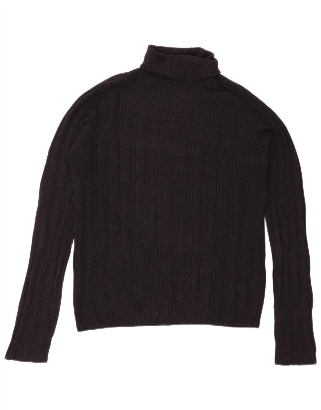 Zara Suéter masculino com gola redonda grande preto