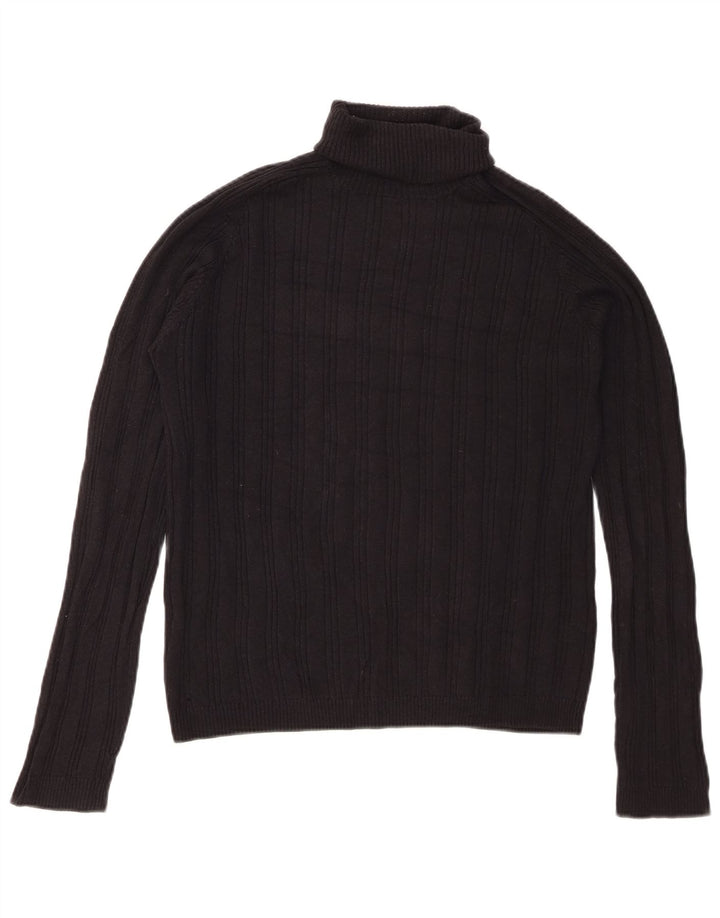 Zara Suéter masculino com gola redonda grande preto