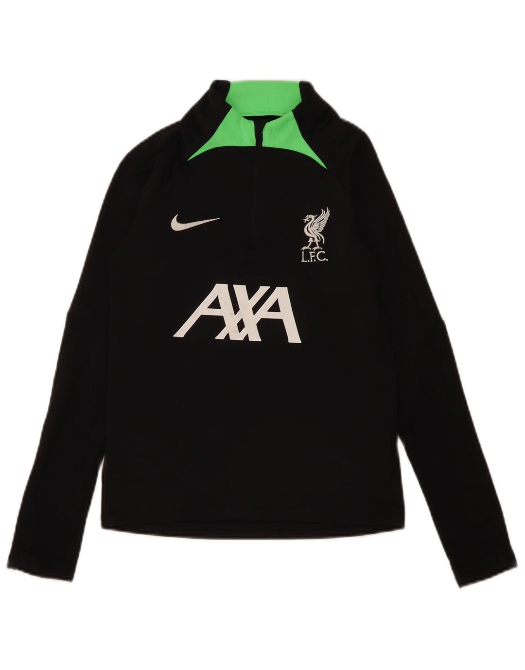 Nike Meninos Zip Neck Pullover Treino Top 10-11 Anos Médio Preto