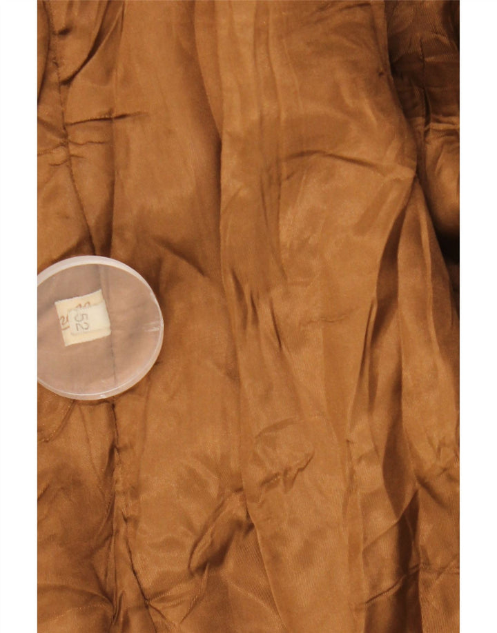 Casaco de couro masculino vintage IT 52 XL couro marrom
