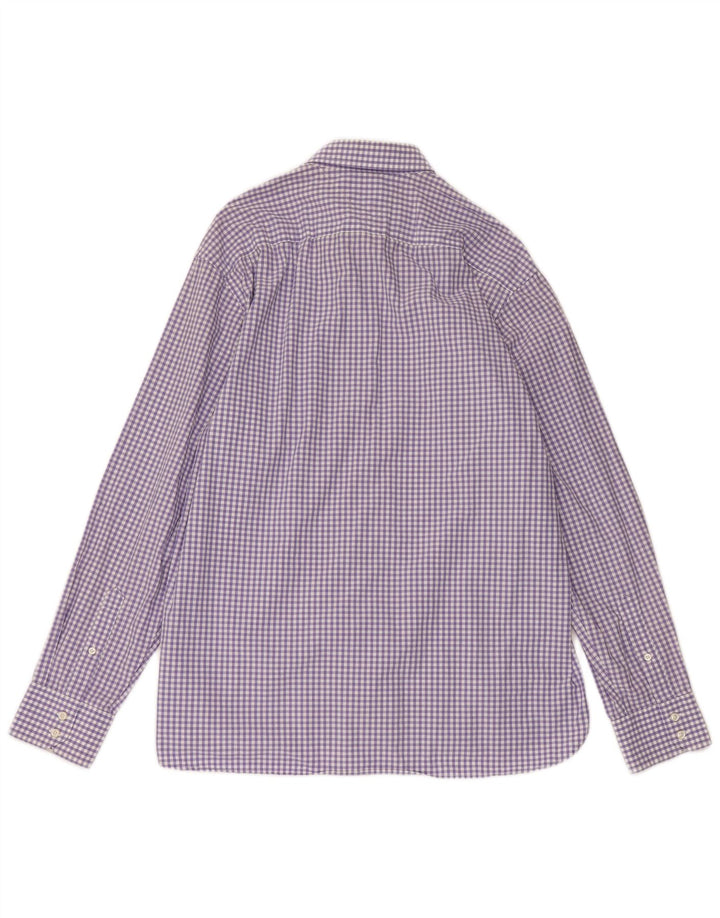 Camisa masculina TOMMY HILFIGER XL de algodão xadrez roxo