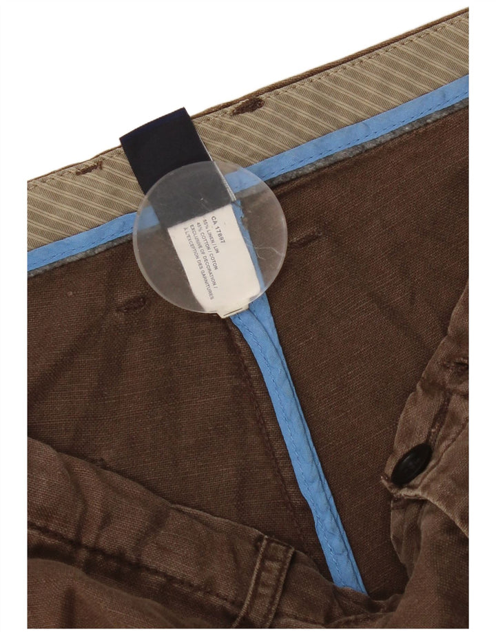 Bermuda masculina Gap Regular Loose Fit Médio W32 Linho Marrom