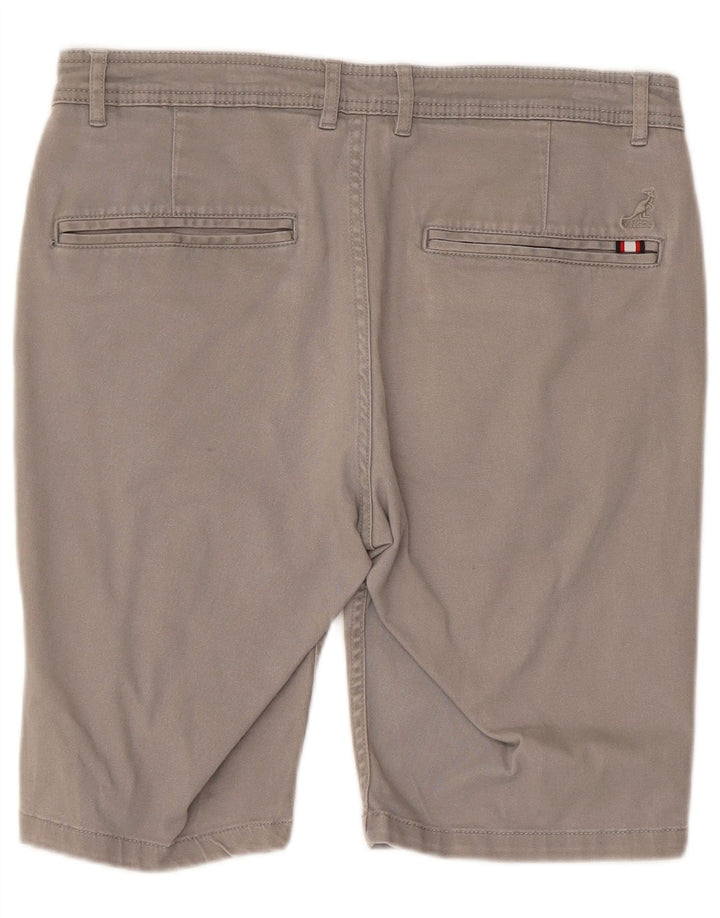 KANGOL Mens Chino Shorts Pequeno W32 Algodão Cinza
