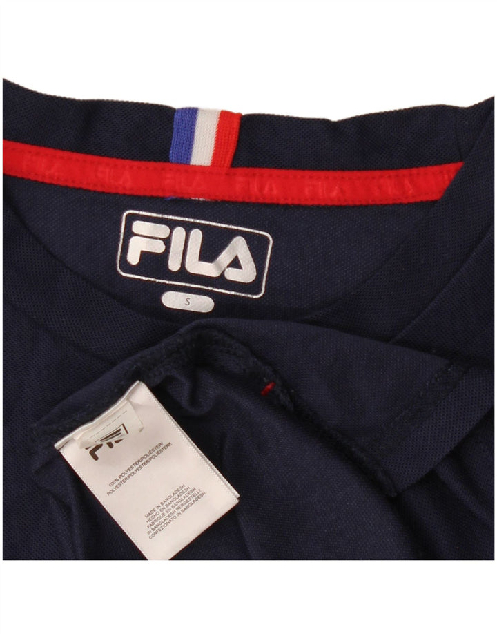 Camiseta masculina Fila Top pequeno poliéster azul marinho