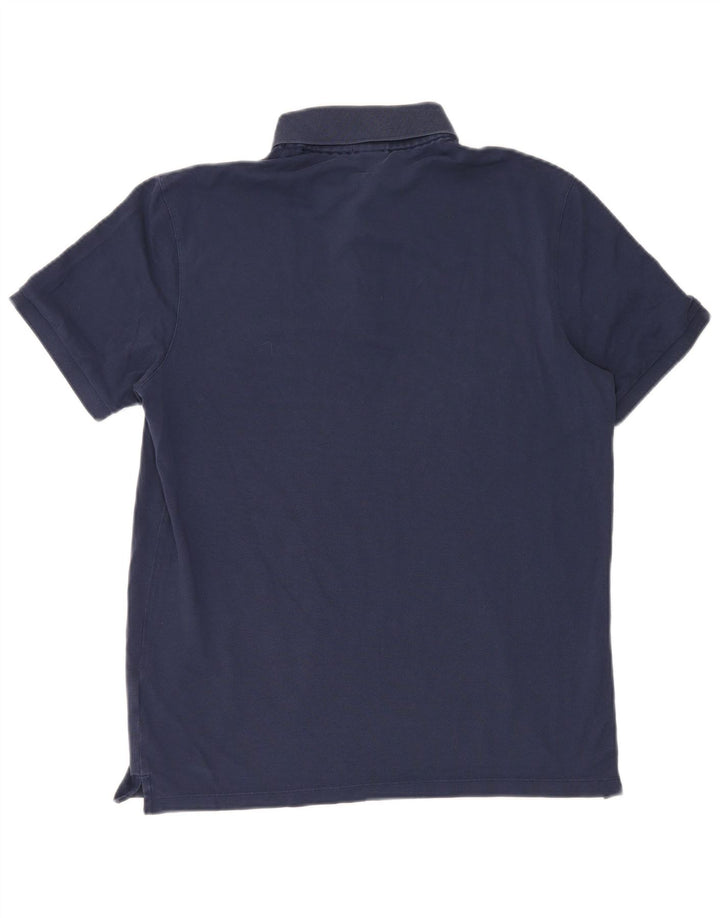 Camisa polo masculina Hugo Boss grande algodão azul marinho
