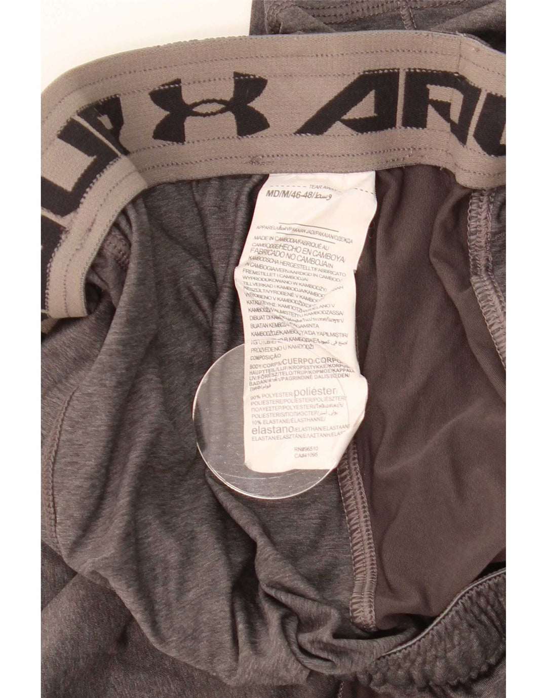 Shorts esportivos masculinos Under Armour cinza médio poliéster