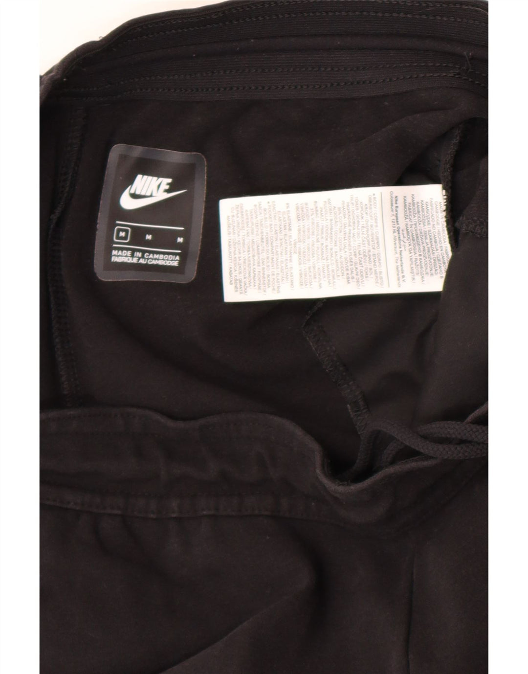 Calça de treino feminina Nike UK 14 médio preto algodão