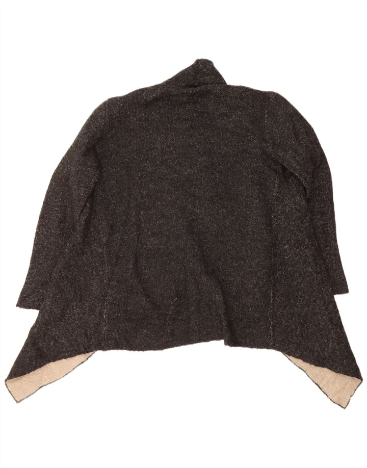 Zara Suéter Cardigan Aberto Feminino Reino Unido 16 Grande Acrílico Preto