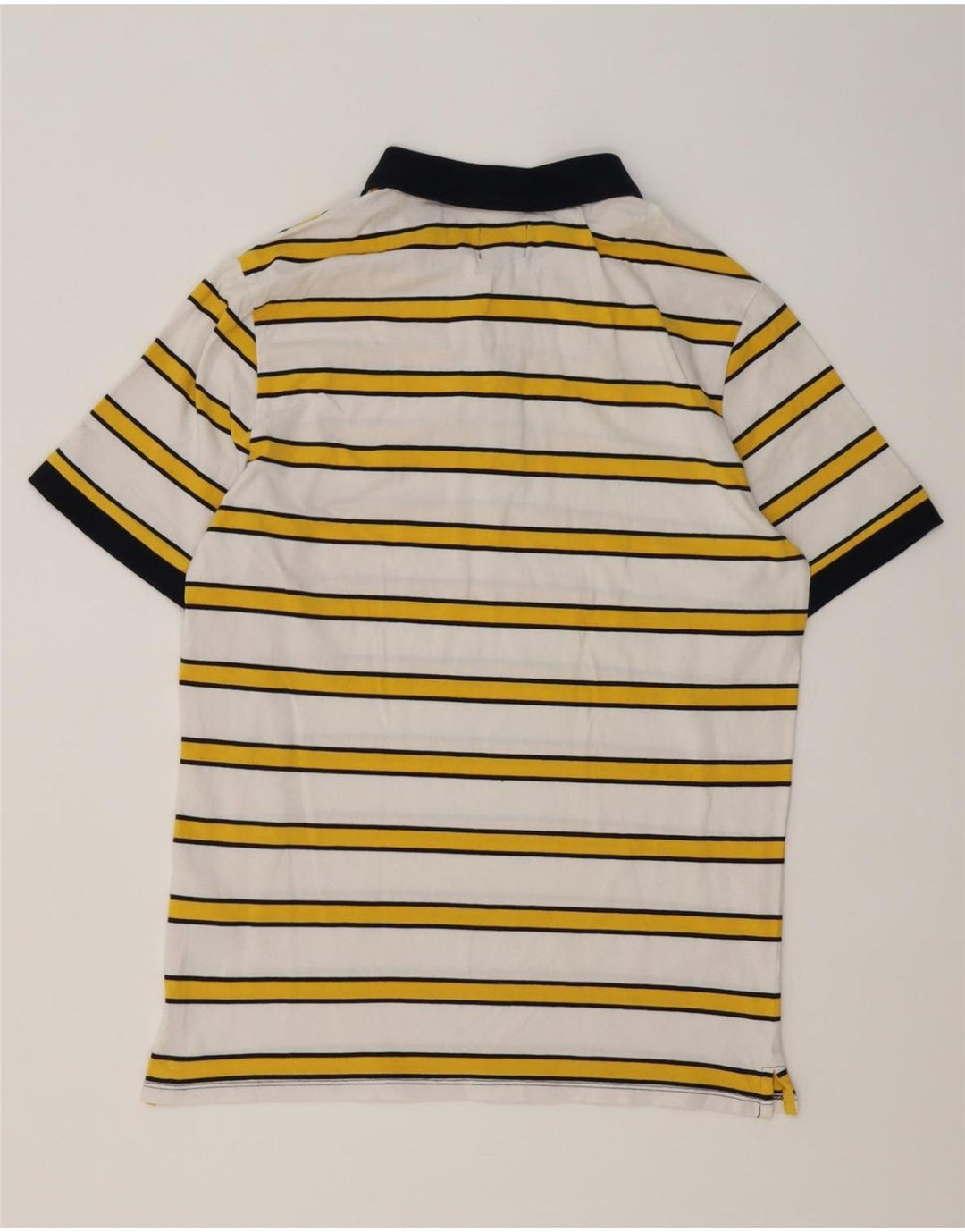 Camisa polo masculina Guess grande algodão listrado branco