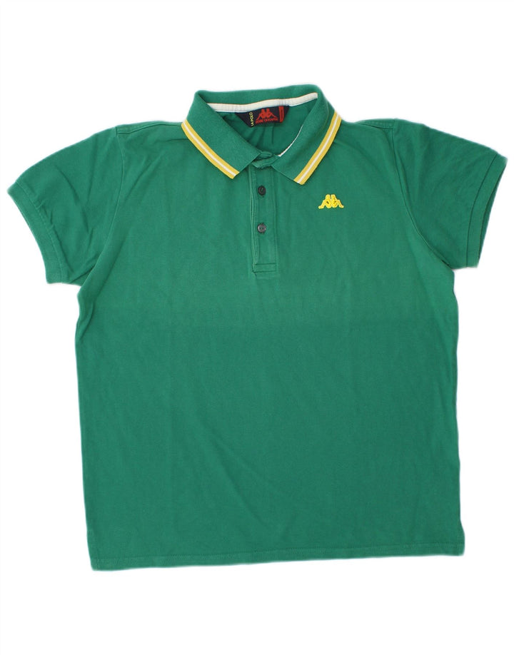 Camisa polo masculina Kappa algodão verde médio