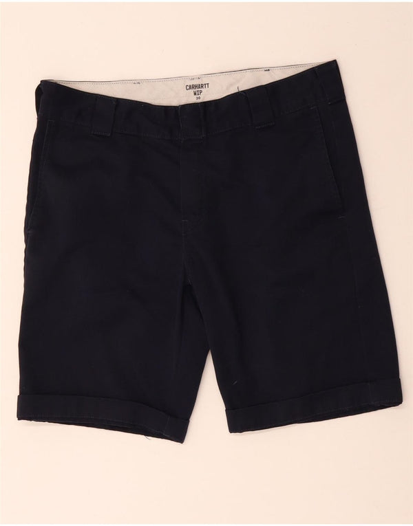 Carhartt Mens Wip Chino Shorts W30 Poliéster Azul Marinho Médio