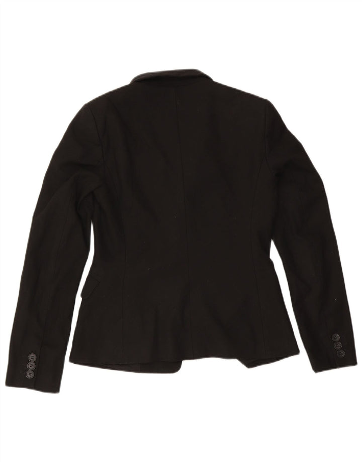 Jaqueta Blazer Feminina Benetton com 2 Botões IT 42 Poliéster Preto Médio
