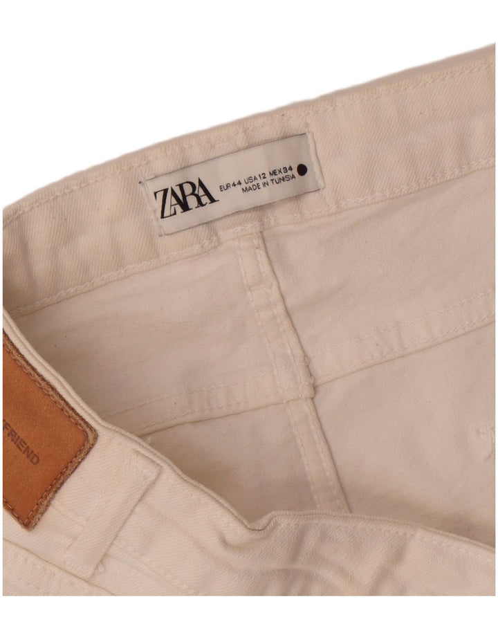 Calça jeans reta feminina Zara EU 44 XL W34 L28 branca