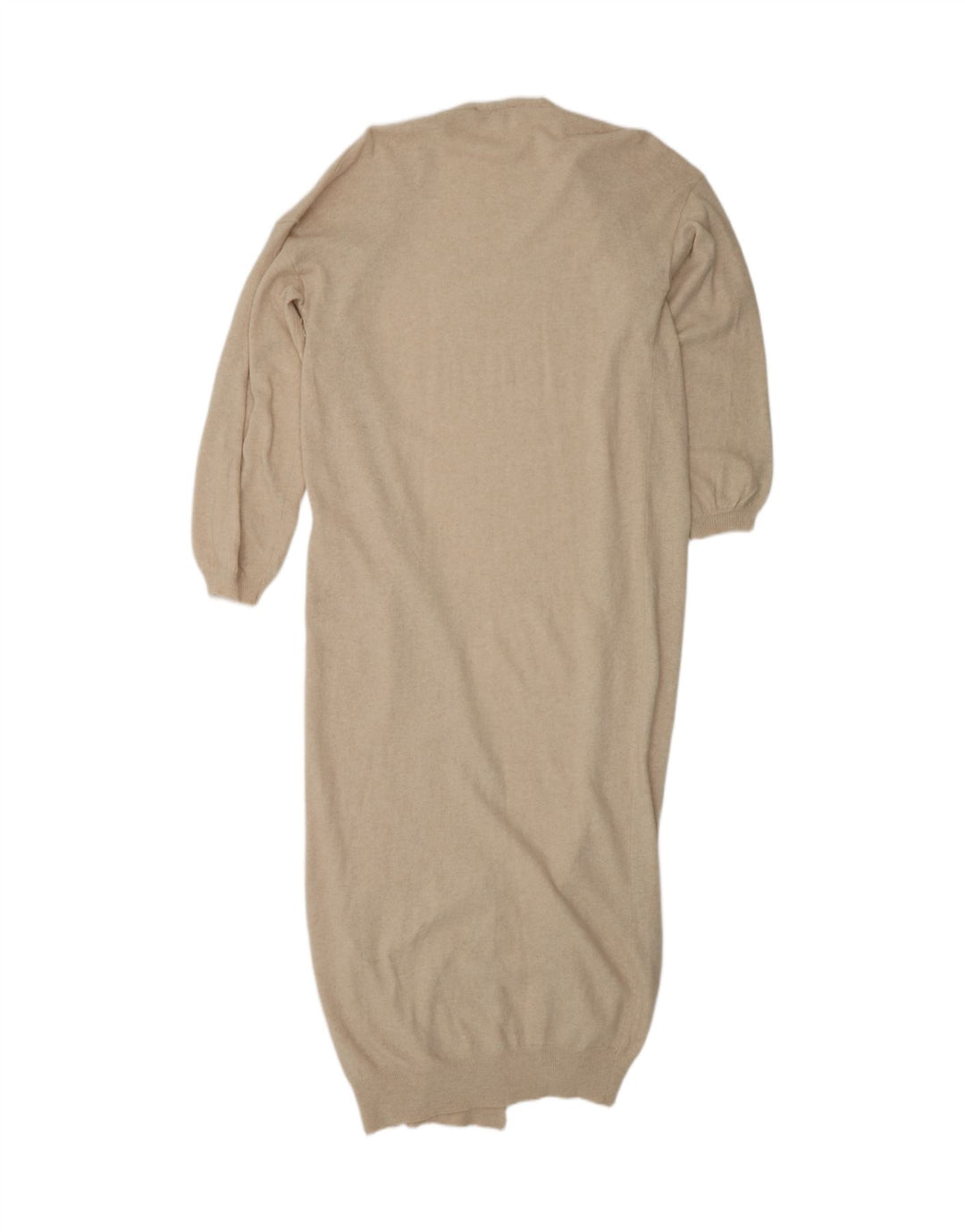 Suéter cardigã feminino longline KONTATTO Reino Unido 14 poliamida bege médio