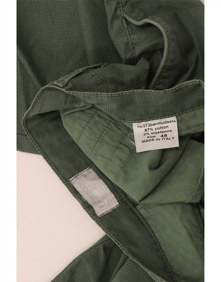Coveri Mens Chino Shorts IT 48 Médio W32 Algodão Verde
