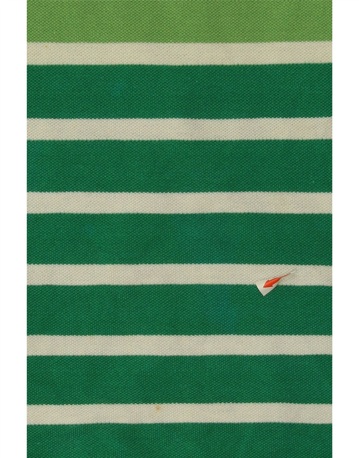 Camisa polo masculina KAPPA grande algodão listrado verde