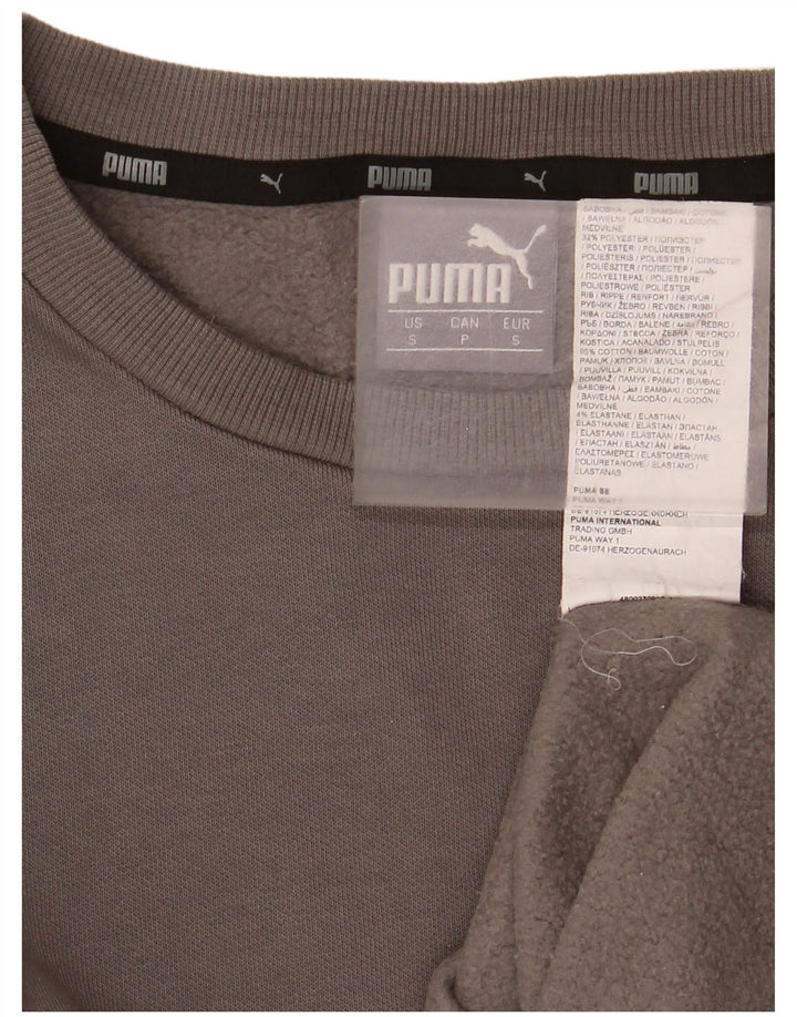 Puma Mens Moletom Jumper Pequeno Algodão Cinza