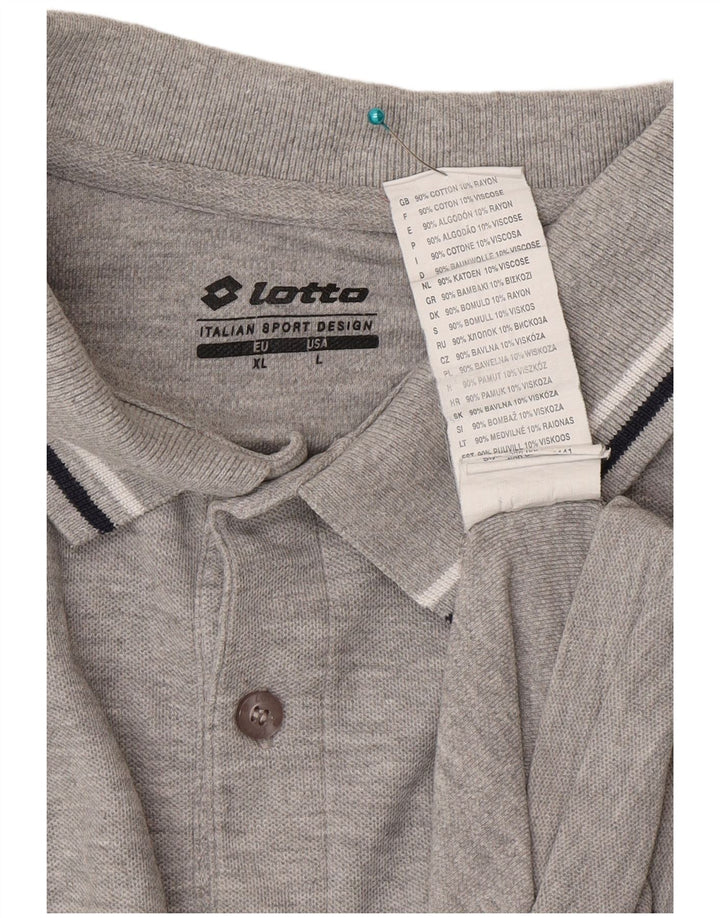 Camisa polo masculina Lotto XL cinza algodão