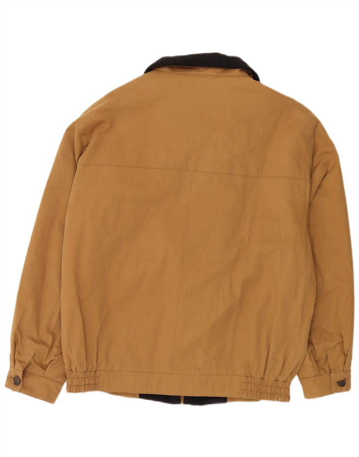 Jaqueta bomber masculina DANIEL HECHTER Paris Reino Unido 42 XL algodão bege
