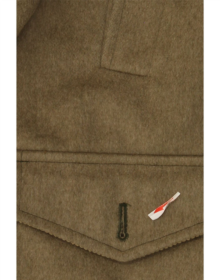 Sobretudo masculino vintage UK 40 grande cáqui