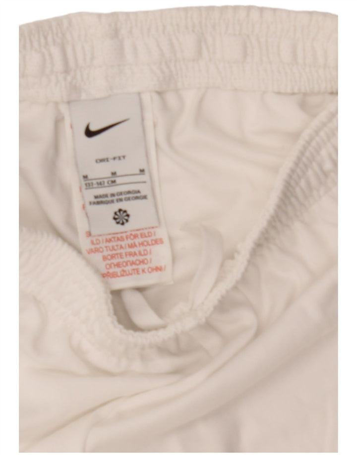 Shorts esportivos Nike Boys 10-11 anos médio branco poliéster