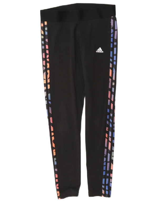 Leggings Adidas Feminino UK 12/14 Médio Algodão Preto