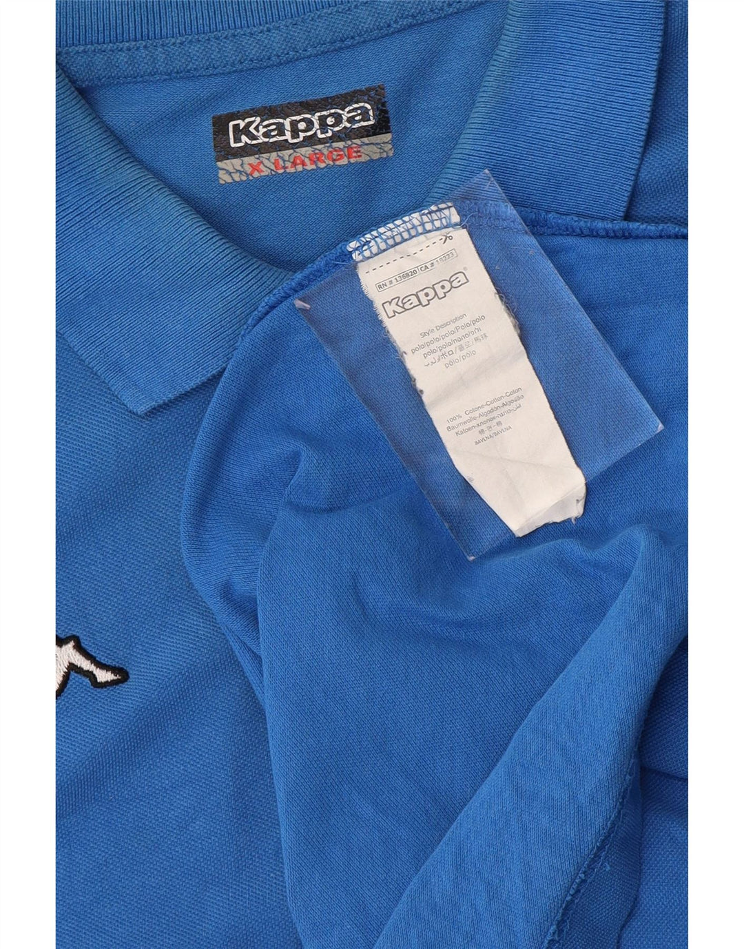 Camisa polo masculina KAPPA XL algodão azul