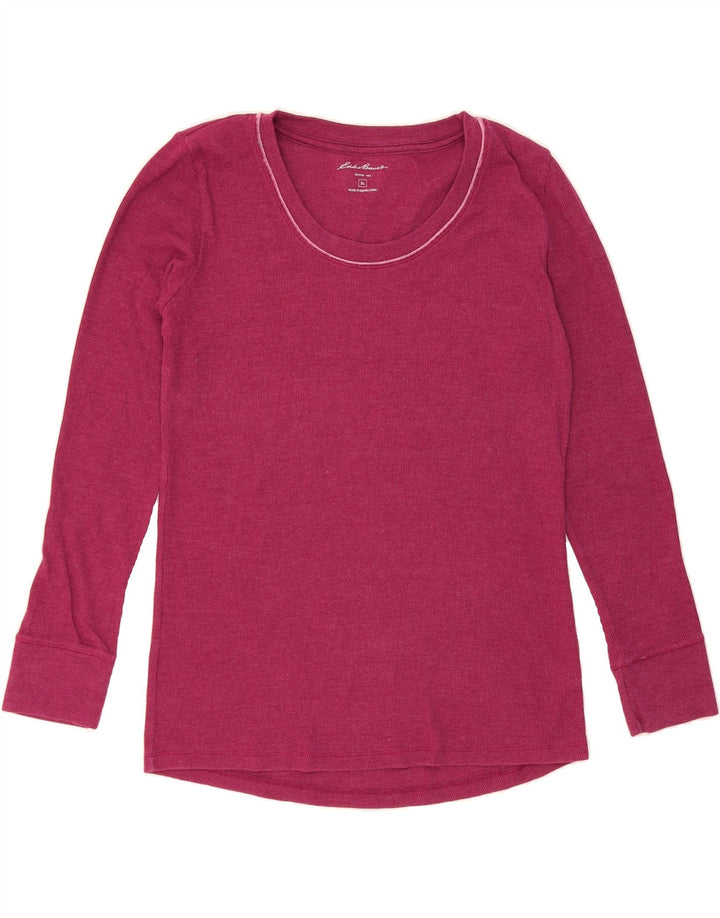 EDDIE BAUER Womens Top Long Sleeve UK 18 XL Pink Cotton Vintage Eddie Bauer and Second-Hand Eddie Bauer from Messina Hembry 