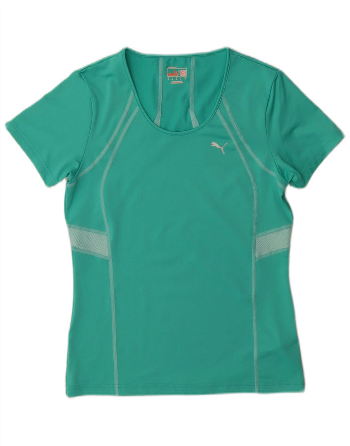 Camiseta feminina Puma UK 12 poliéster colorblock verde médio