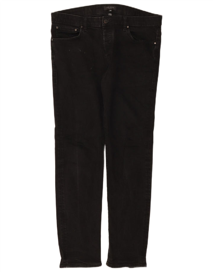 Ted Baker Mens Jeans Slim W34 L30 Poliéster Preto