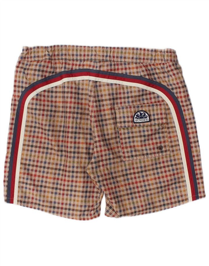 Shorts de natação masculino Sundek, poliéster xadrez médio multicolorido