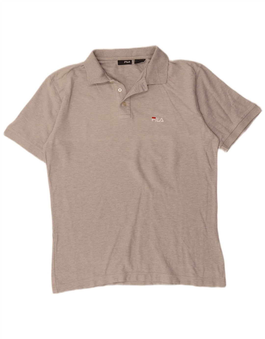 Camisa polo masculina Fila grande algodão cinza