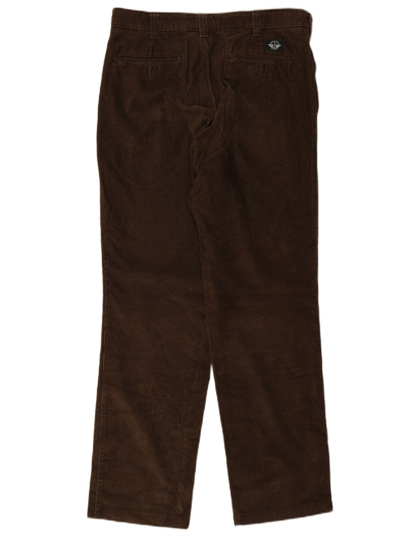 Calça masculina Dockers reta de veludo cotelê W36 L34 marrom