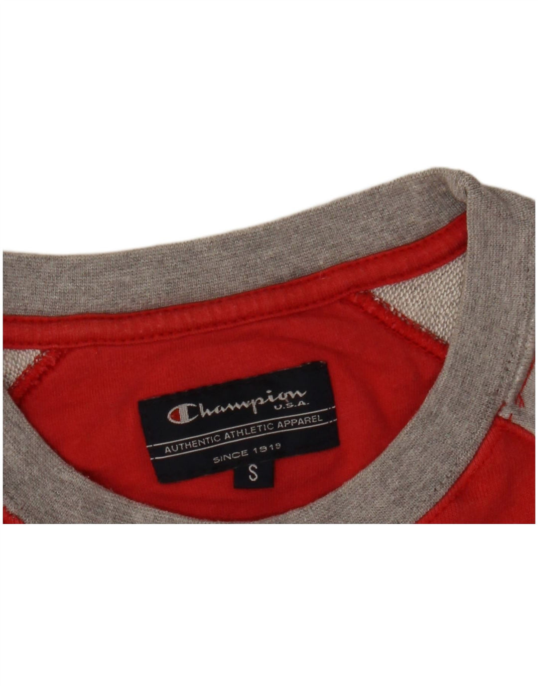 Champion moletom masculino gráfico jumper pequeno colorblock vermelho
