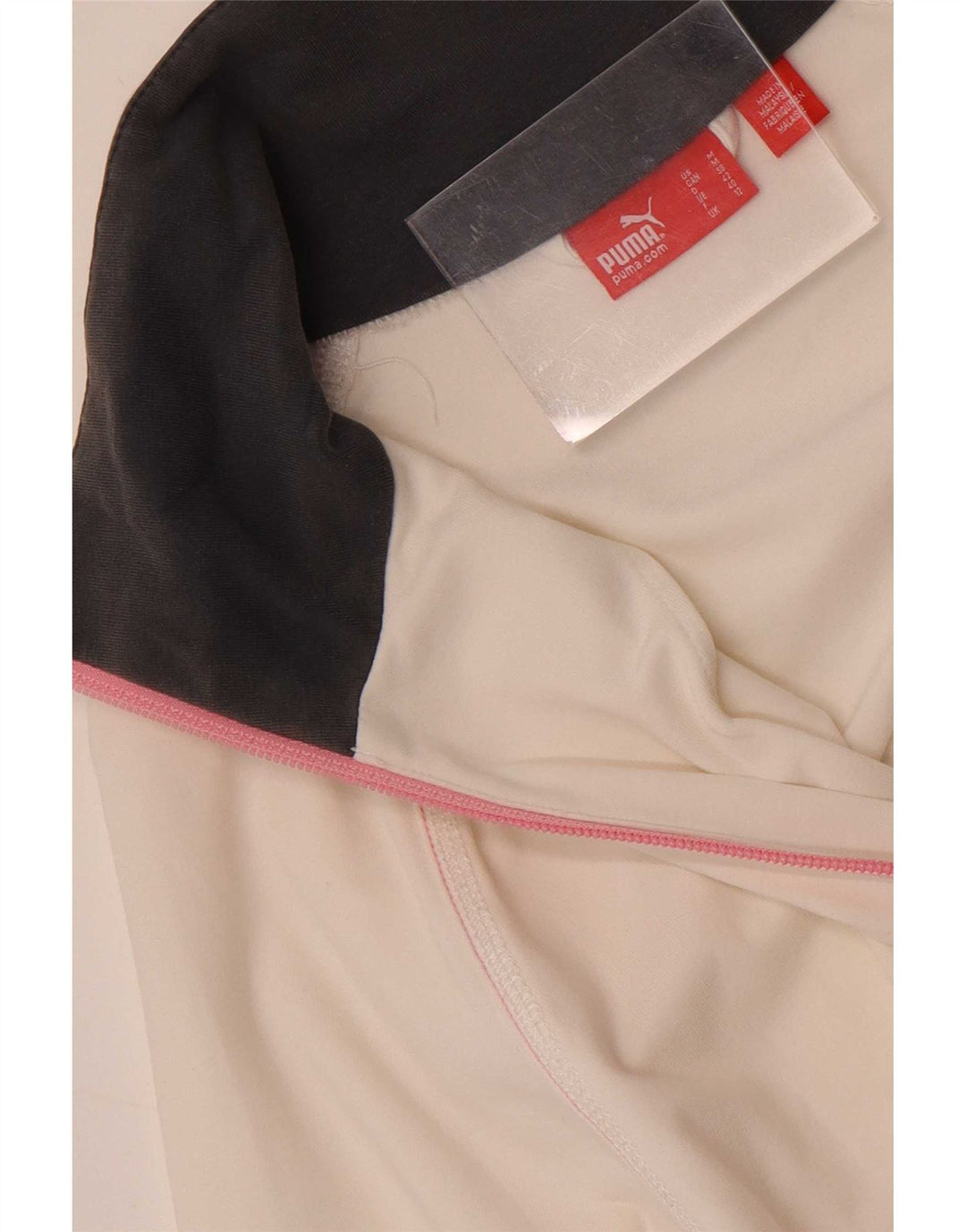 Puma Womens Tracksuit Top Jacket UK 12 Médio Off White